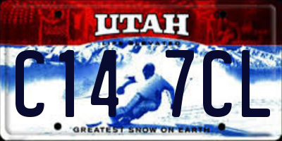 UT license plate C147CL
