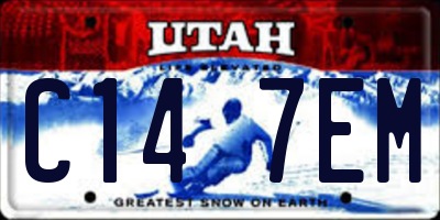 UT license plate C147EM