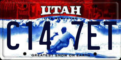 UT license plate C147ET