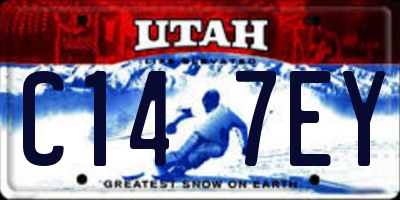 UT license plate C147EY
