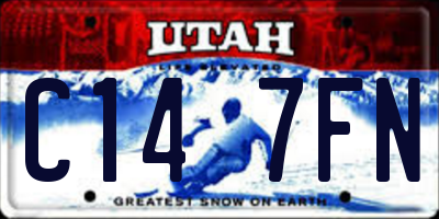UT license plate C147FN