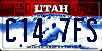 UT license plate C147FS