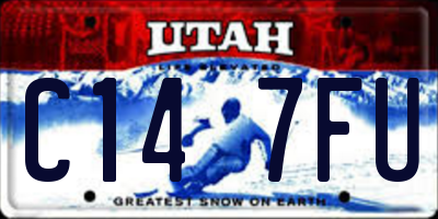 UT license plate C147FU