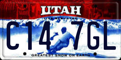 UT license plate C147GL