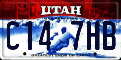 UT license plate C147HB
