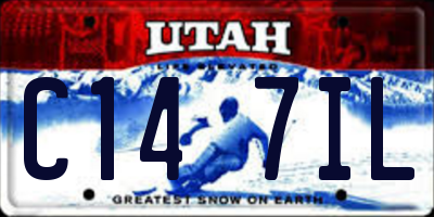 UT license plate C147IL