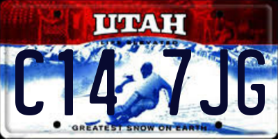 UT license plate C147JG