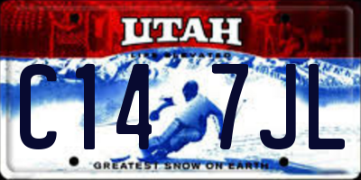 UT license plate C147JL