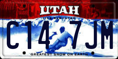 UT license plate C147JM