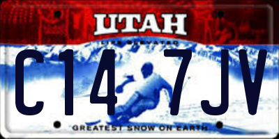 UT license plate C147JV
