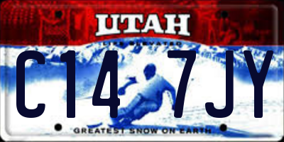 UT license plate C147JY
