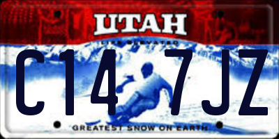 UT license plate C147JZ