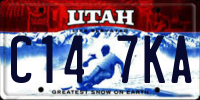 UT license plate C147KA