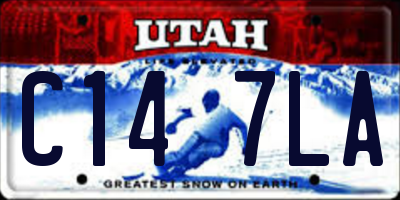 UT license plate C147LA