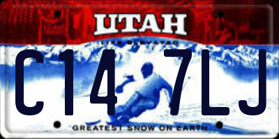 UT license plate C147LJ