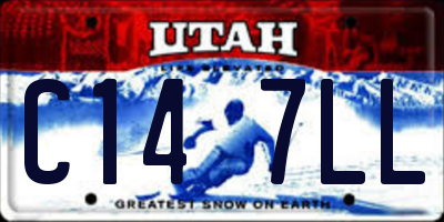UT license plate C147LL