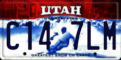 UT license plate C147LM
