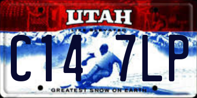 UT license plate C147LP