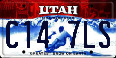 UT license plate C147LS