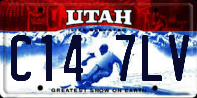 UT license plate C147LV