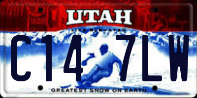 UT license plate C147LW
