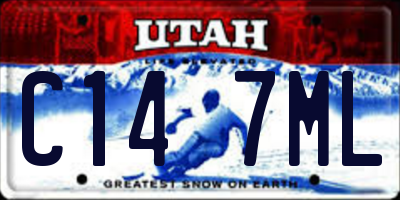 UT license plate C147ML