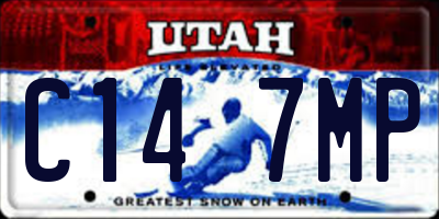 UT license plate C147MP