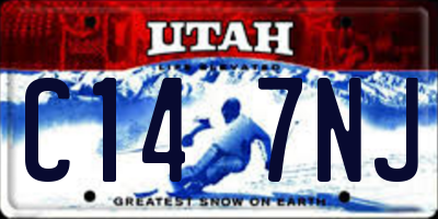 UT license plate C147NJ