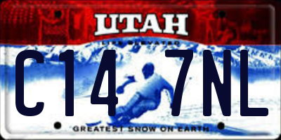 UT license plate C147NL