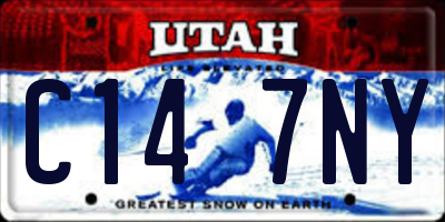 UT license plate C147NY