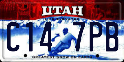 UT license plate C147PB