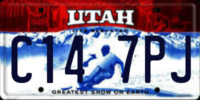 UT license plate C147PJ