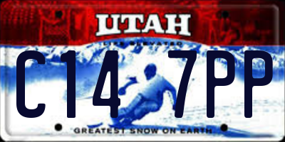 UT license plate C147PP