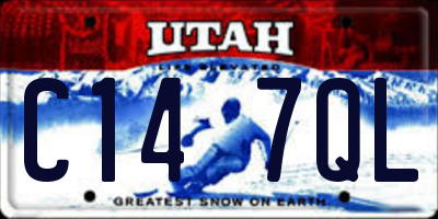 UT license plate C147QL