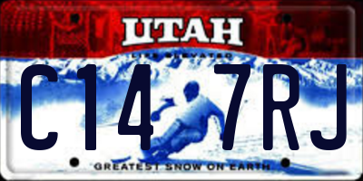 UT license plate C147RJ