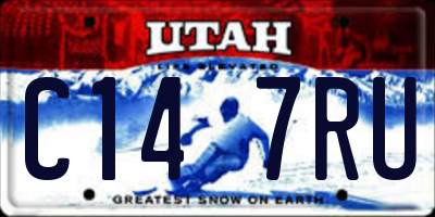 UT license plate C147RU