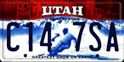 UT license plate C147SA