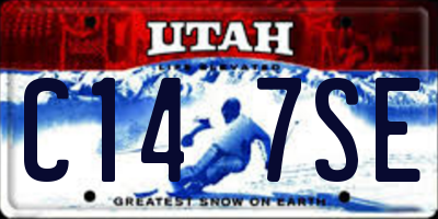 UT license plate C147SE