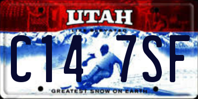 UT license plate C147SF