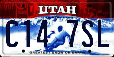 UT license plate C147SL