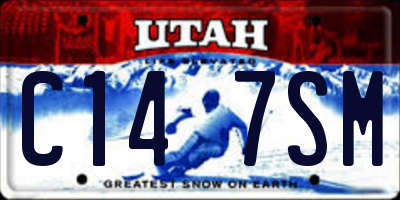 UT license plate C147SM