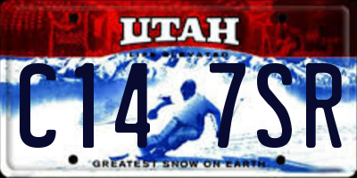 UT license plate C147SR