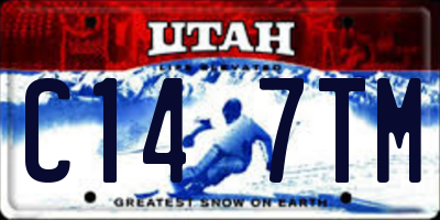 UT license plate C147TM