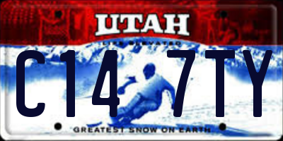 UT license plate C147TY