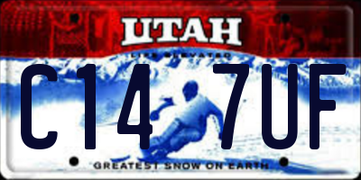 UT license plate C147UF