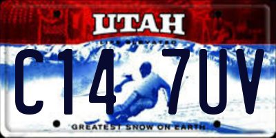 UT license plate C147UV