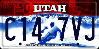 UT license plate C147VJ