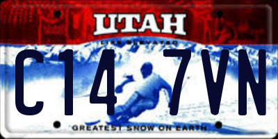 UT license plate C147VN