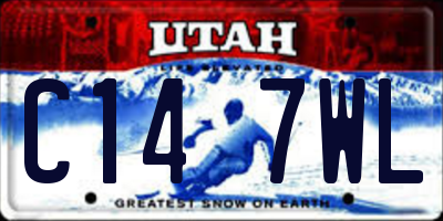 UT license plate C147WL