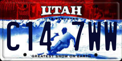 UT license plate C147WW